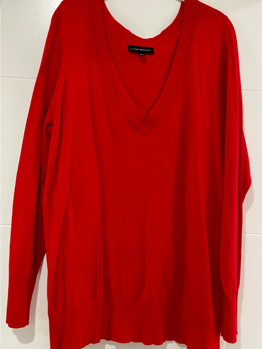 Lane Bryant Red V-Neck Sweater